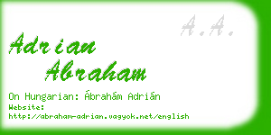 adrian abraham business card